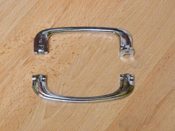handhold, chrome-plated, foldable, length approx. 140 mm, height approx. 50 mm, but with bearing tracks