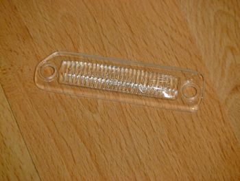 License plate cover glass