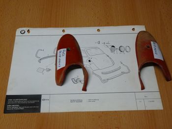 cover, front right side, cover for bumpers US-Version, used