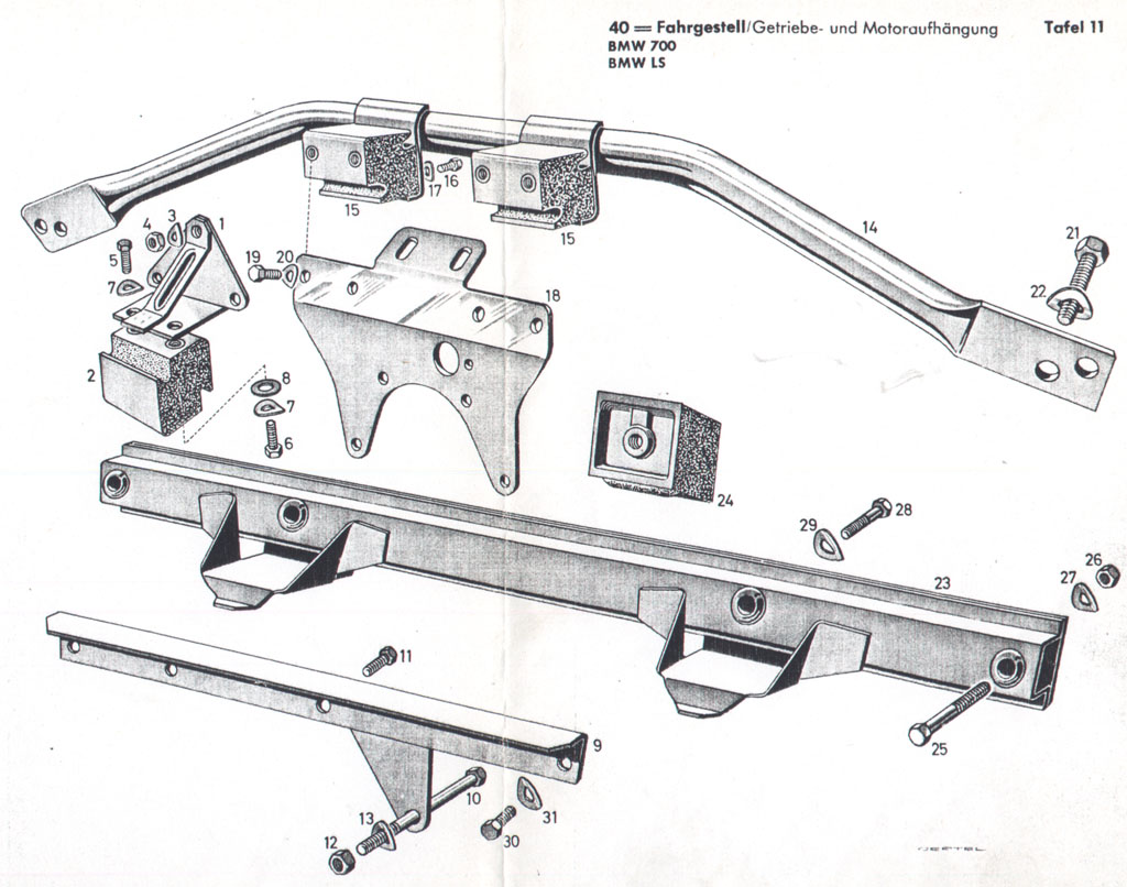Fahrgestell-Motoraufhängung